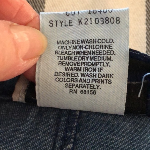 VINTAGE Essentials Style Chambray 100% Cotton Maxi Skirt Size 14 - Picture 11 of 11